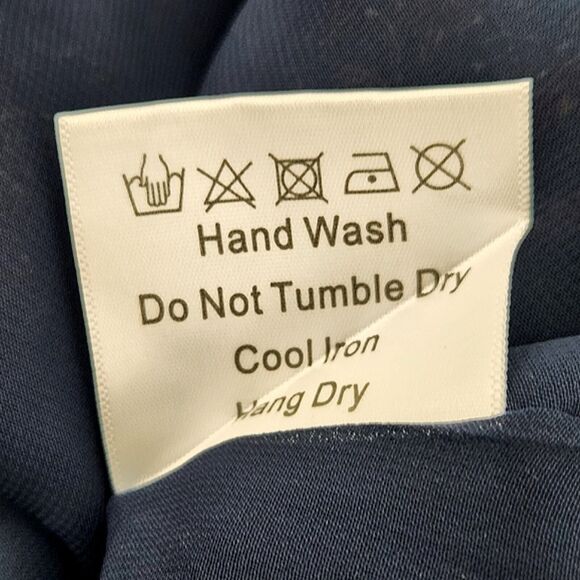 OPT One Pretty Time West Dress Size Medium Womens Blue Paisley Sheer Whimsygoth - Picture 12 of 12